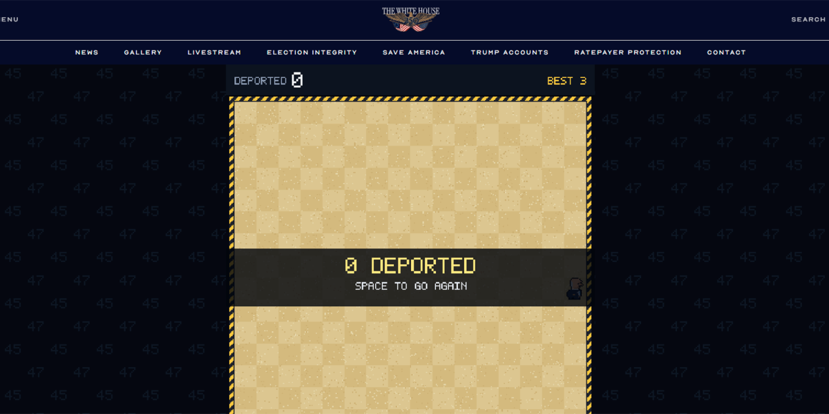 La Casa Blanca desata polémica al lanzar videojuegos sobre deportaciones y muro fronterizo