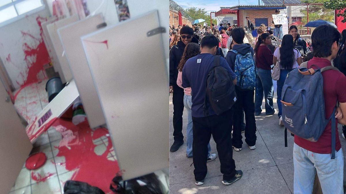 Estudiantes de la UdeG se manifiestan contra el acoso en las preparatorias 17 y 18