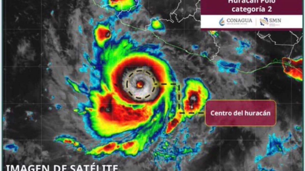 Huracán Polo escala a categoría dos: Jalisco y Colima en alerta por lluvias