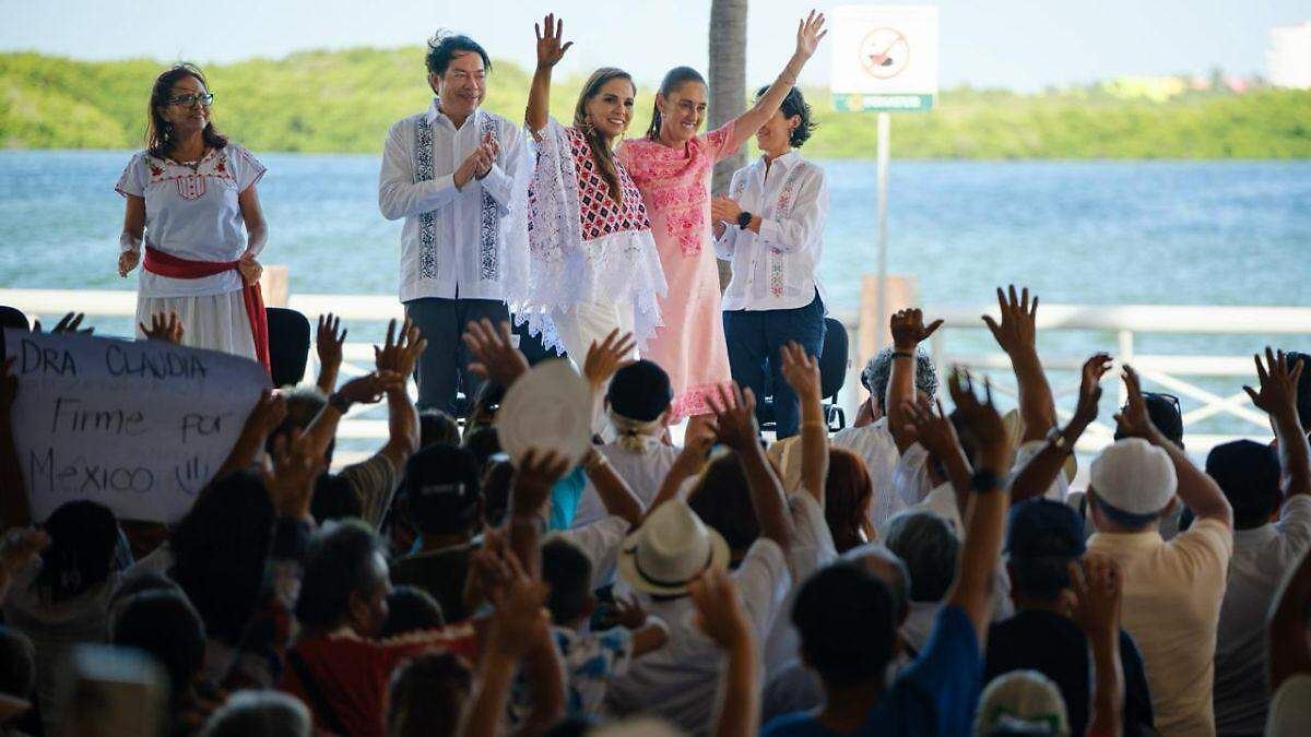 Claudia Sheinbaum resalta avances en infraestructura y turismo durante su visita a Quintana Roo