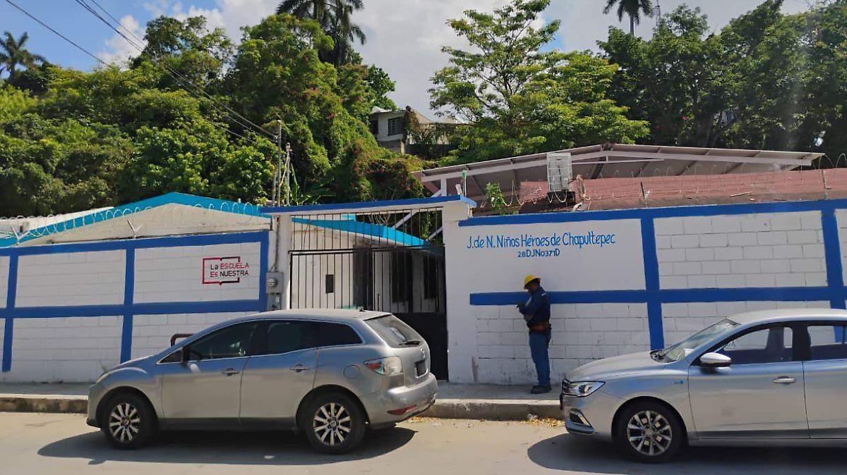 Kínder en Tampico inicia clases sin aire acondicionado tras robo de cableado