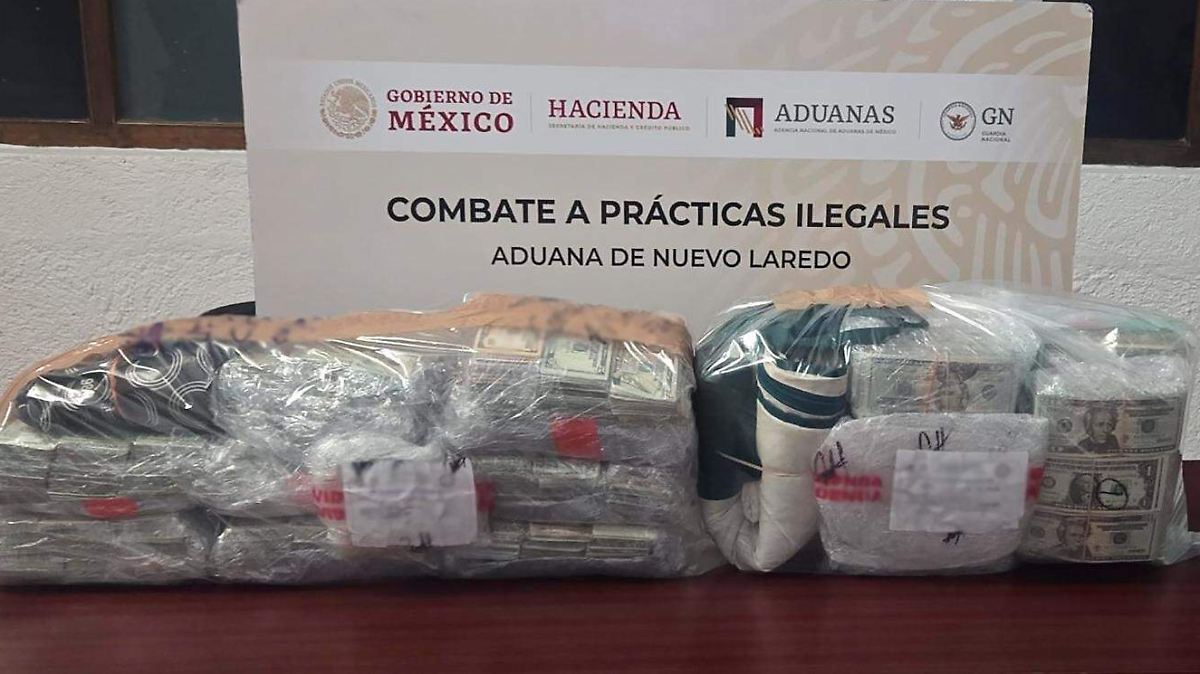 Aseguran casi 30 millones de pesos en efectivo en la Aduana de Nuevo Laredo