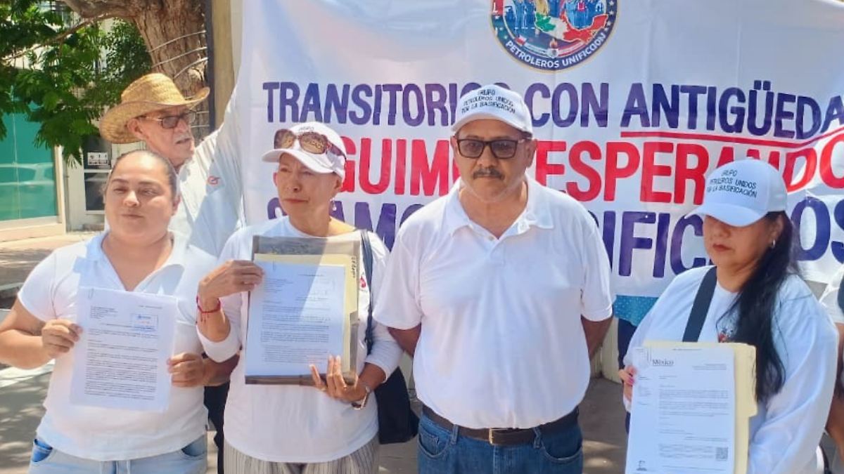 Trabajadores transitorios de Pemex en Ciudad Madero exigen basificación tras décadas de servicio