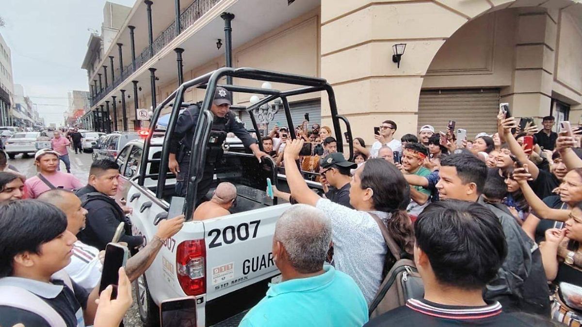 Guardia Estatal interviene para proteger a mujer señalada por robo en el Centro de Tampico