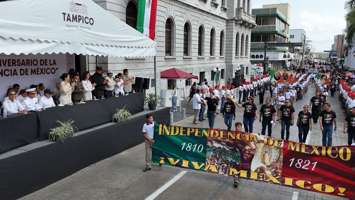 Conmemoran el 216 aniversario de la Independencia de México en el sur de Tamaulipas