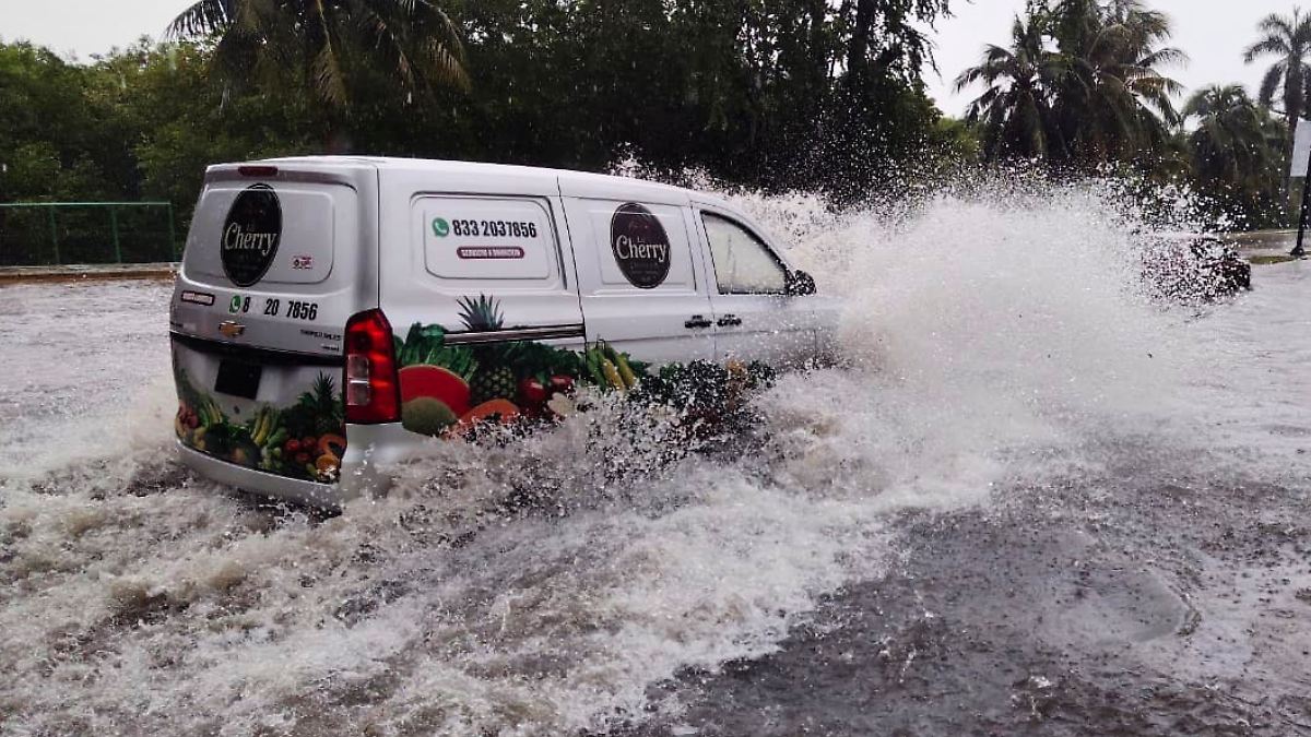 Intensas lluvias provocan caos vial y afectaciones en el sur de Tamaulipas