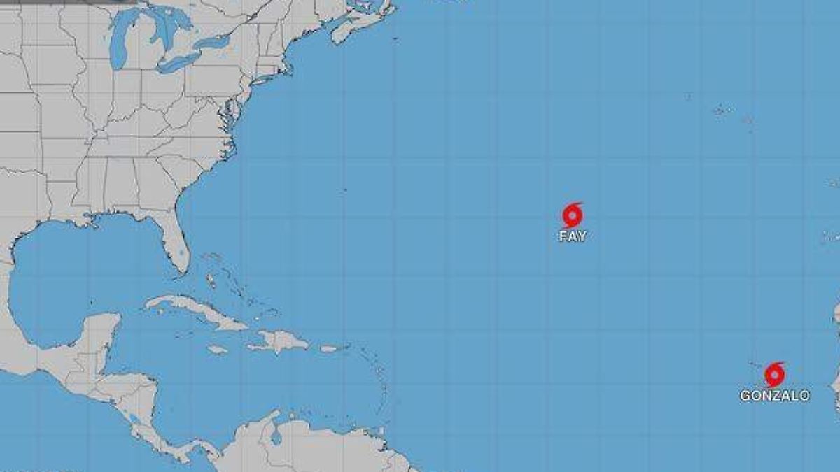 Monitorean trayectoria de tormentas tropicales Fay y Gonzalo en el Atlántico