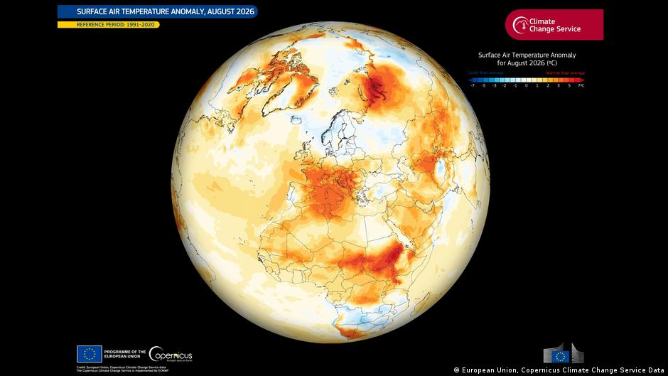 Agosto se convierte en el mes más caluroso registrado a nivel global