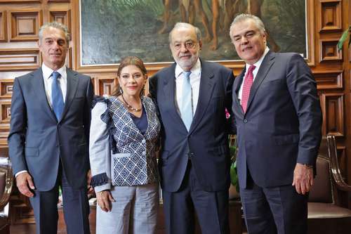 Clara Brugada sostiene encuentro con Carlos Slim para impulsar la inversión en la CDMX